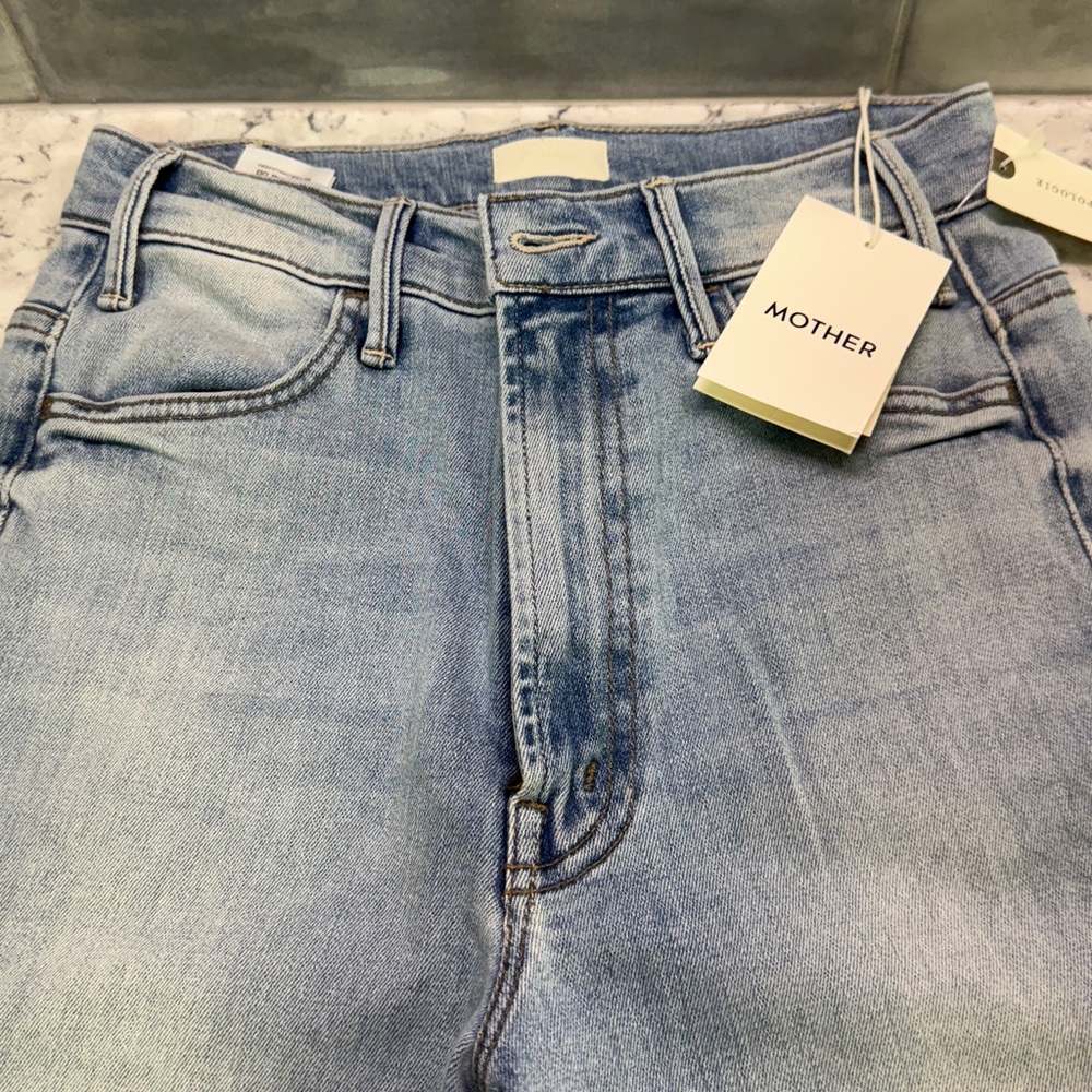 Mother Jeans The Hustler Ankle Fray Anthropologie size 26 NWT Retail $238